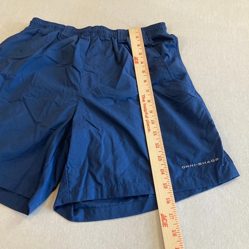 Columbia PFG Shorts Mens Small Navy Blue Fishing Omni-Shade FM4009 6